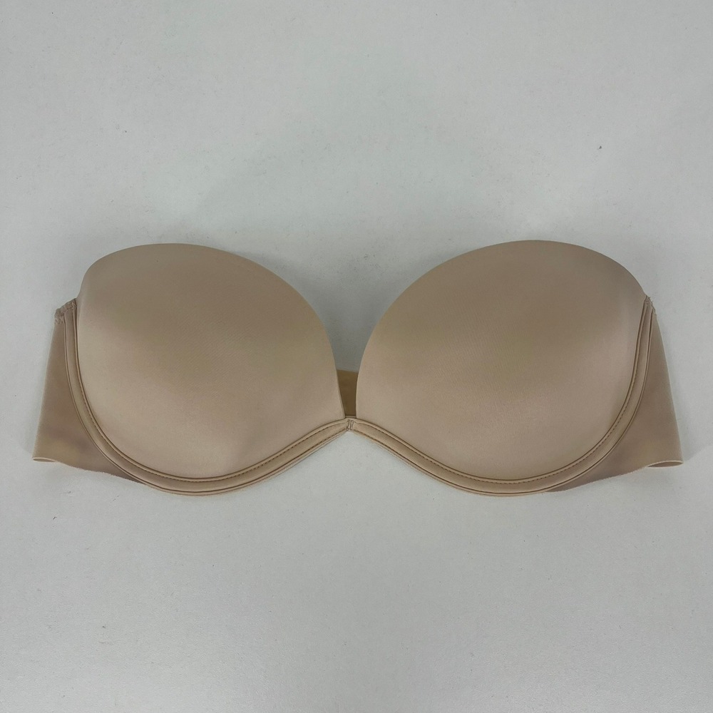 Victorias Secret 34C Beige Multi-Way Strapless Padded Underwire Bra